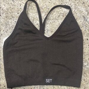 SET Active brown bralette top